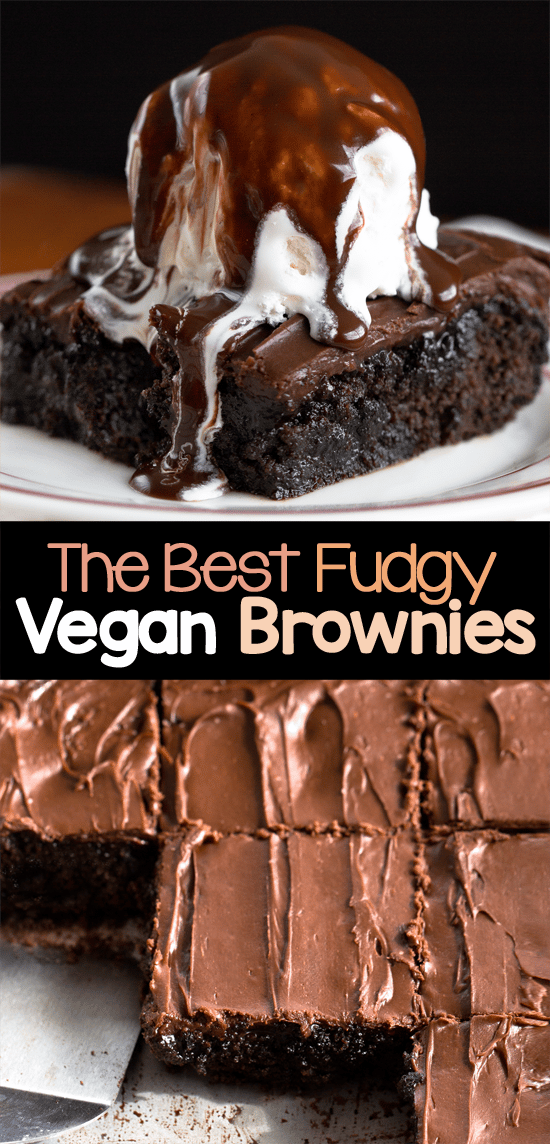 Easy egg-free chocolate fudge brownie