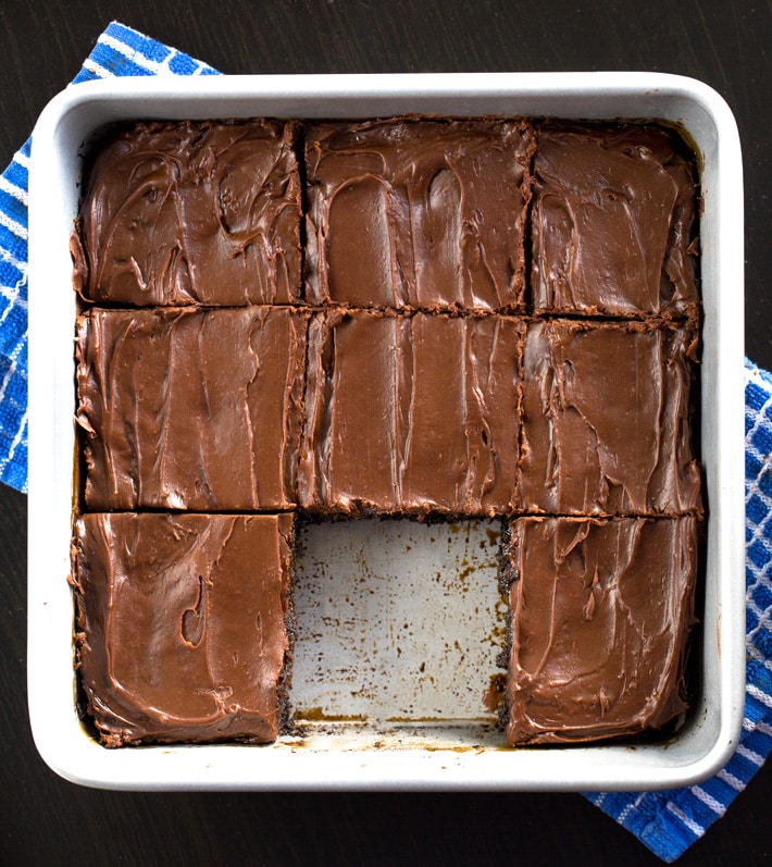 Keto Chocolate Poke Cake