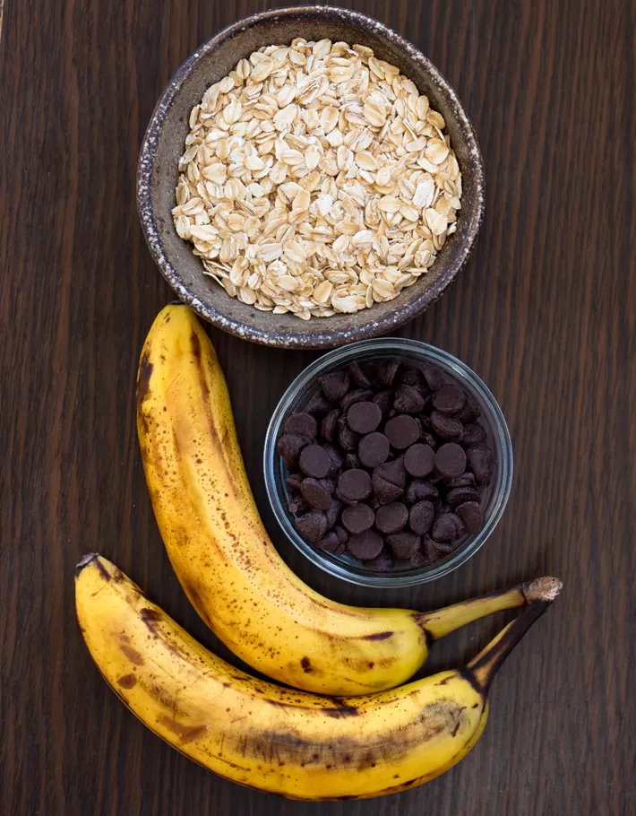 3 Ingredient Banana Oat Cookie Ingredients