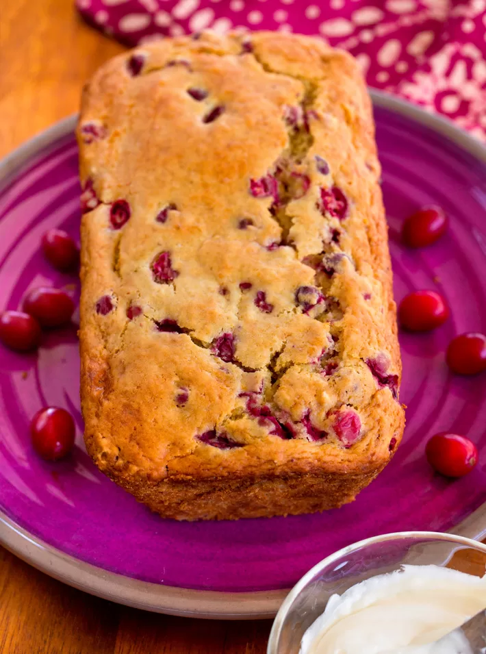 Cranberry Bread With Orange Glaze Icing