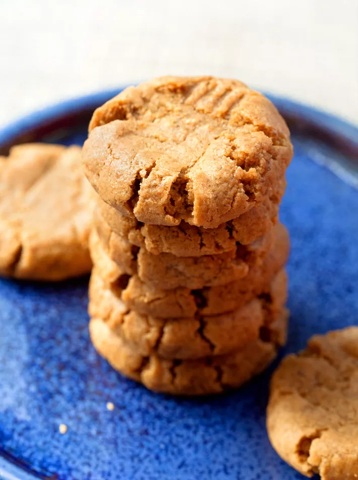 Crunchy Peanut Butter Cookies jpg - Vegan Peanut Butter Cookies - They MELT in your mouth!
