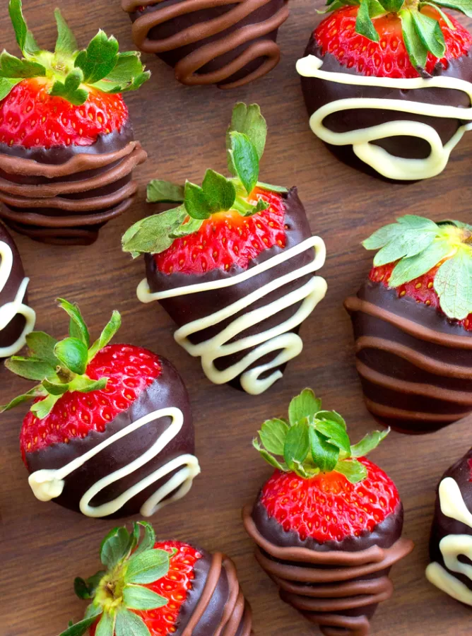 Chocolate covered strawberries for Valentine's Day