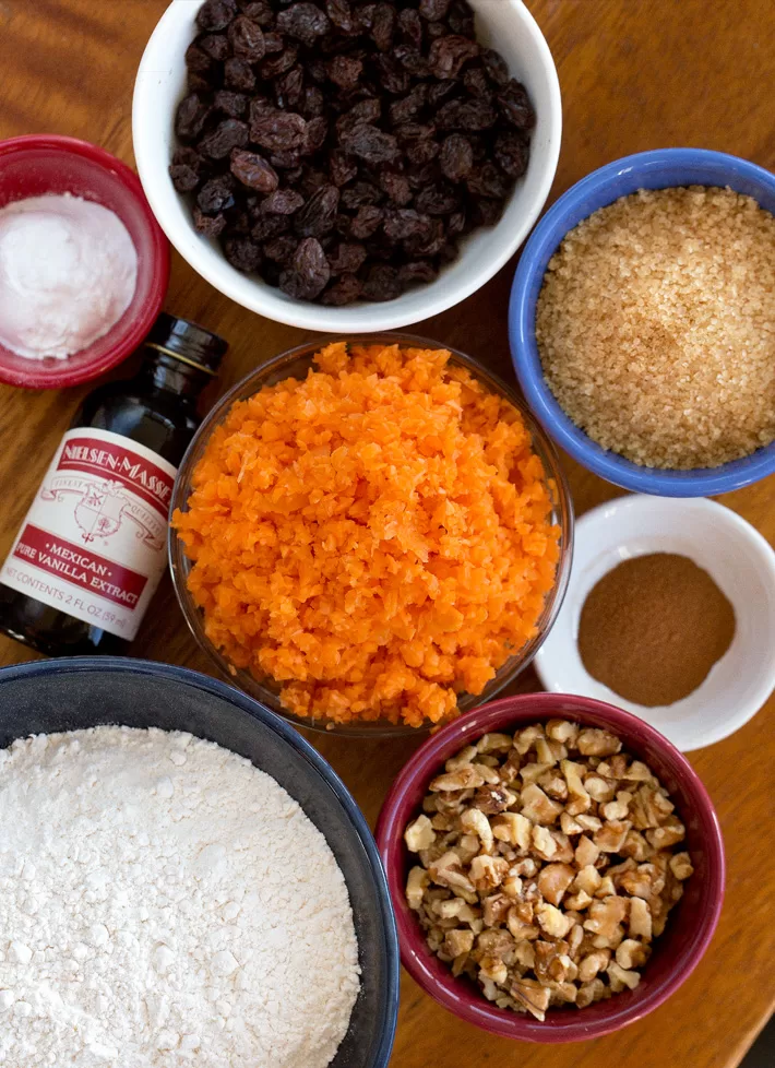 Carrot Quick Bread Ingredients