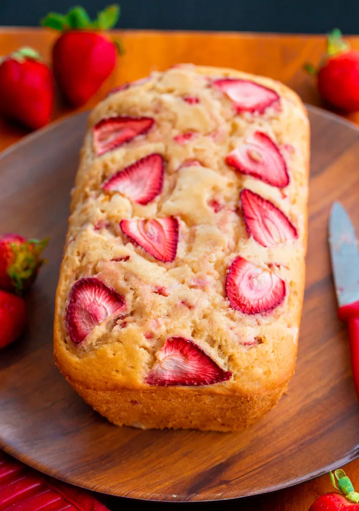 healthy strawberry bread