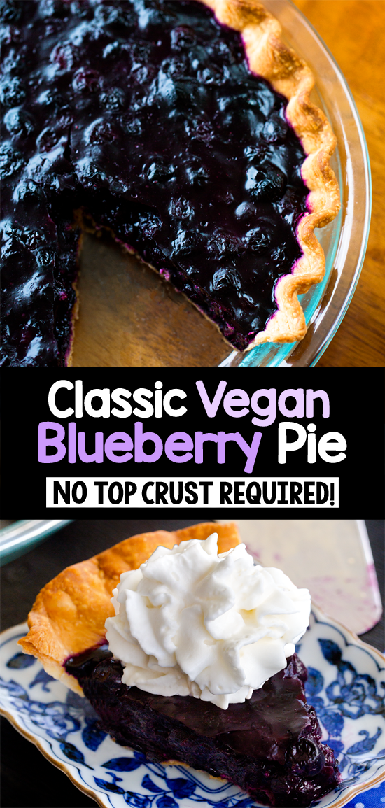 Classic Plant Based Blueberry Pie