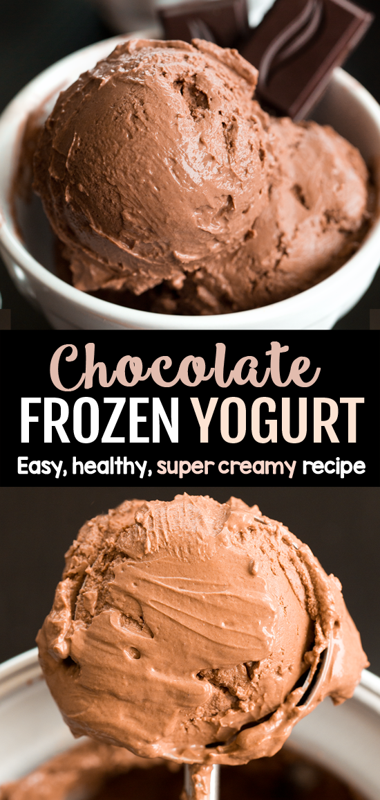 Homemade Chocolate Froyo Recipe - Chocolate Frozen Yogurt - Creamy, Healthy Soft Serve Recipe!