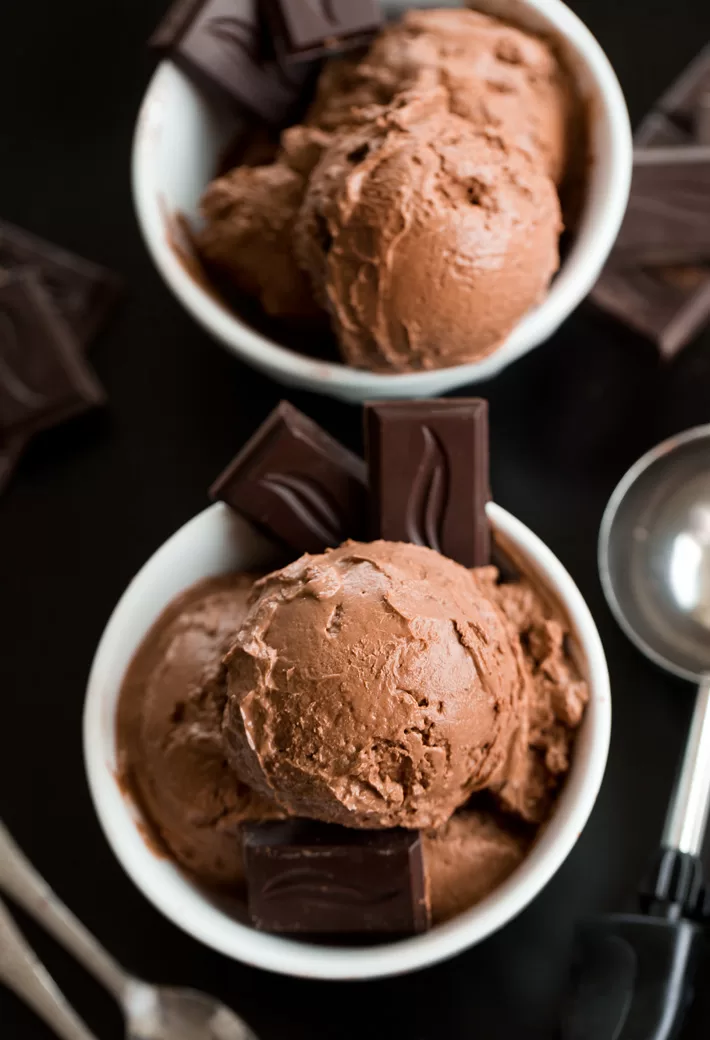 Homemade Chocolate Frozen Yogurt jpg - Chocolate Frozen Yogurt - Creamy, Healthy Soft Serve Recipe!