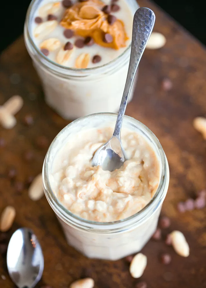 Simple Peanut Butter Overnight Oats - Healthy Liv