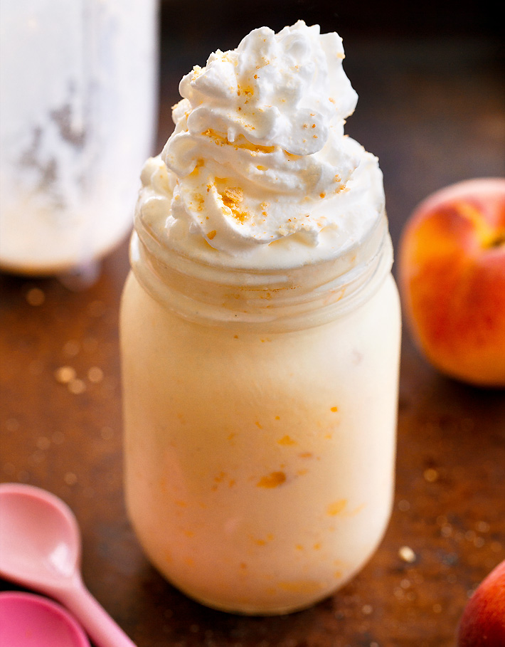 Healthy Peach Milkshake
