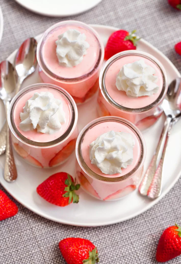 Mini Strawberry Mousse Cups