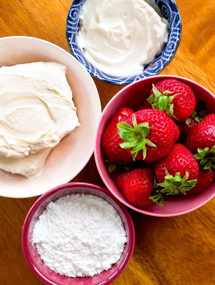 No Bake Strawberry Dessert Ingredients