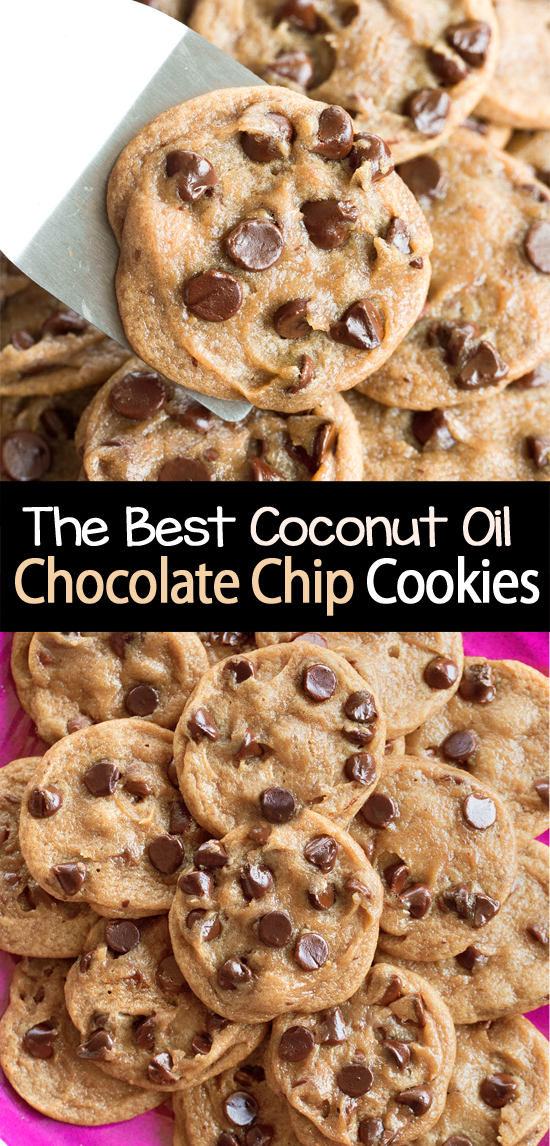 Coconut Oil Chocolate Chip Cookies - Chocolate Covered Katie