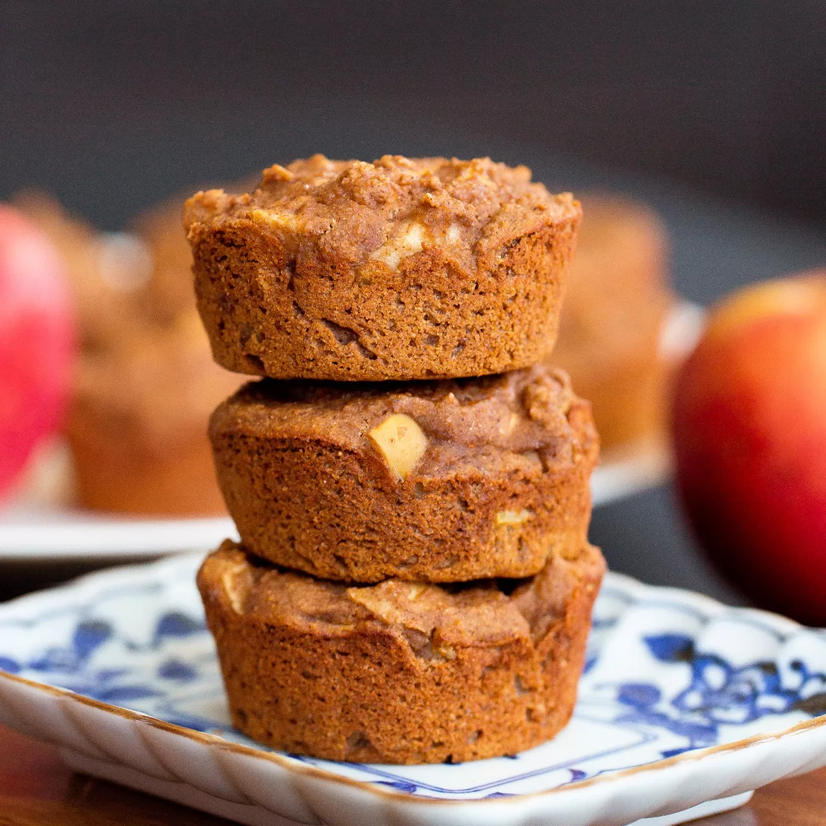 Apple Pie Protein Muffins – Chocolate Coated Katie