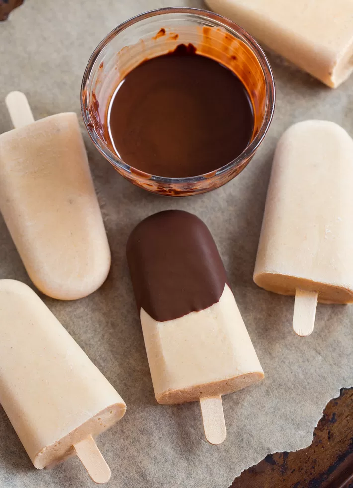 Healthy Frozen Peanut Butter Pops