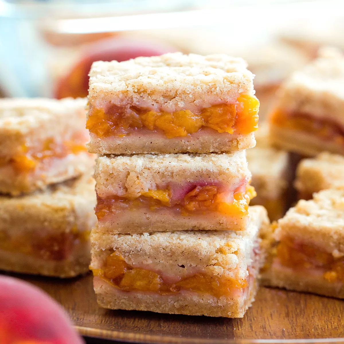 Peach Crumb Bars - Brown Eyed Baker