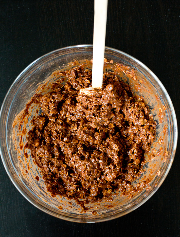 Chocolate Baked Oatmeal Batter