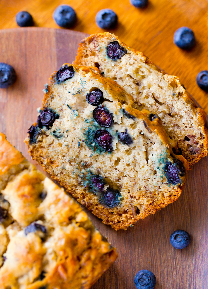 Healthy Banana Blueberry Loaf