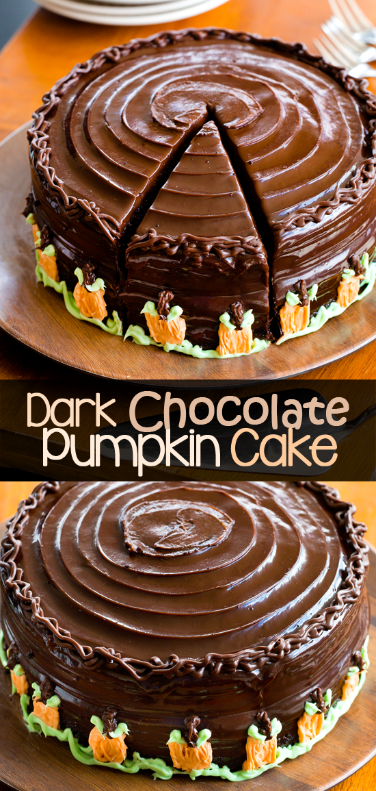 Chocolate Pumpkin Dessert Fudge Layer Cake