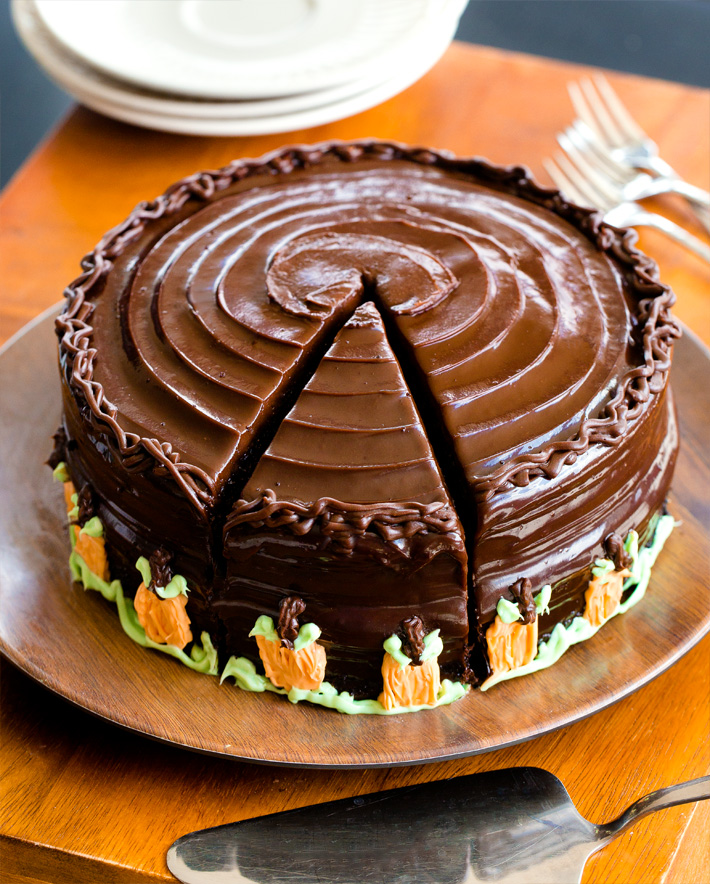 Double Layer Chocolate Pumpkin Cake