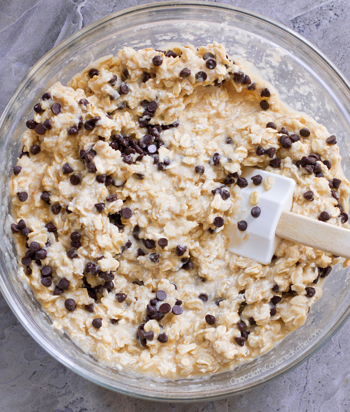 Baked Oatmeal Batter in a Bowl