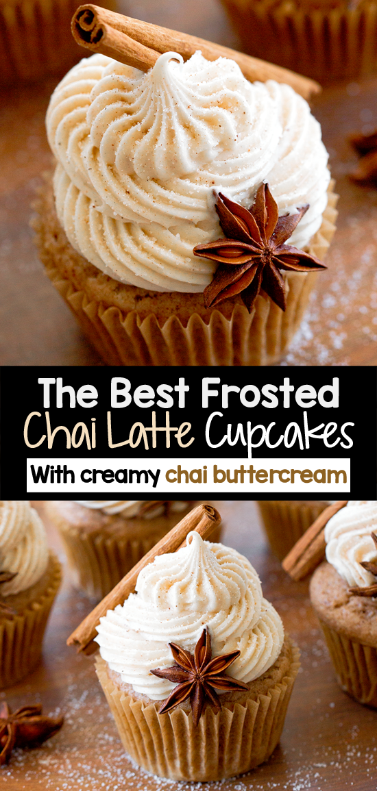 Chai Tea Cupcakes With Chai Cinnamon Icing