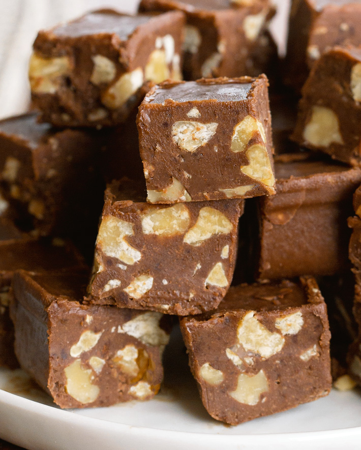 Holiday Chocolate Fudge With Walnuts