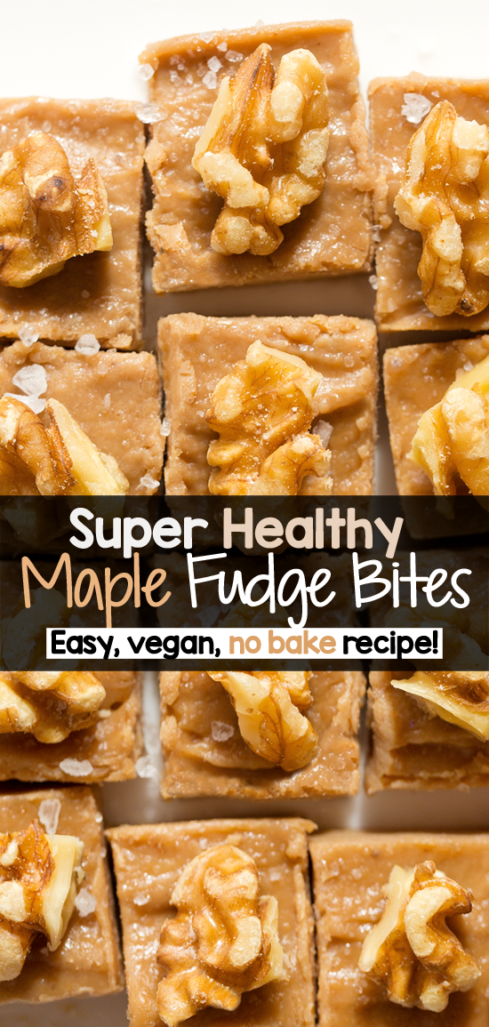 Maple Healthy Vegan Freezer Fudge