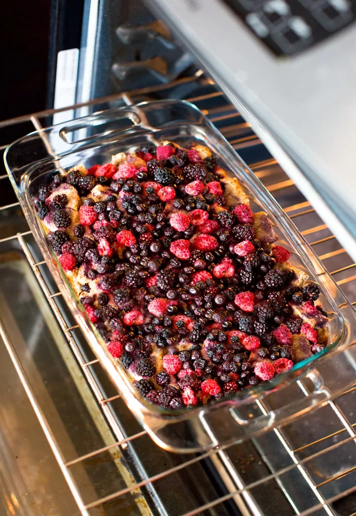 Overnight Breakfast Casserole With Berries