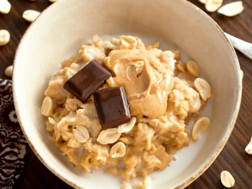 Peanut Butter Nutella Microwave Oatmeal