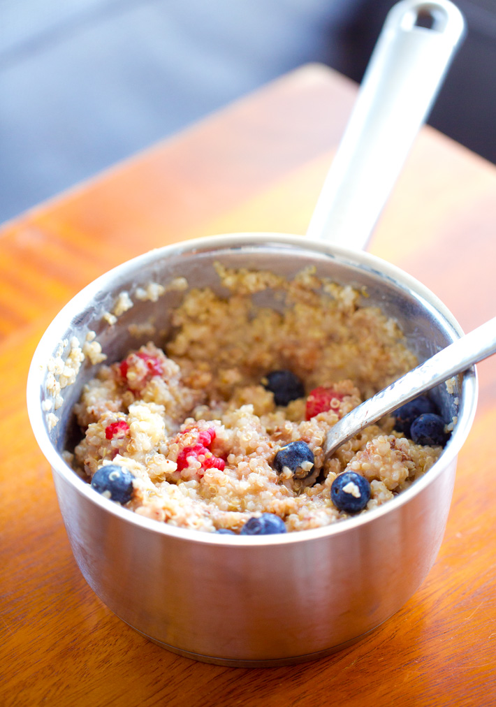 Healthy Breakfast Quinoa With Blueberries
