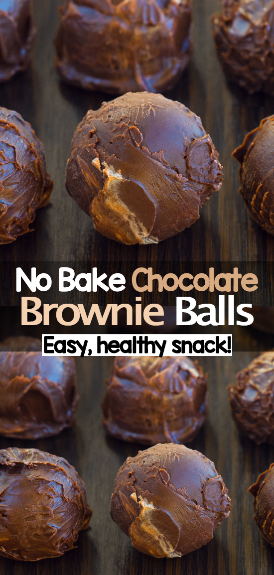 No Bake Brownie Chocolate Snack Balls