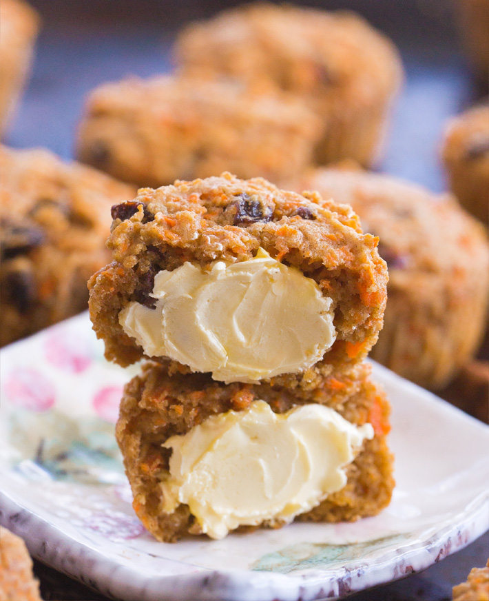 Carrot Cake Muffin With Butter Spread