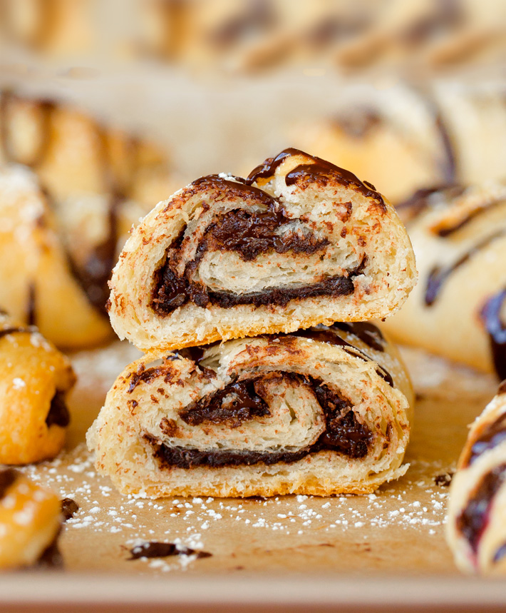 Chocolate Nutella Swirl Pastry Rolls