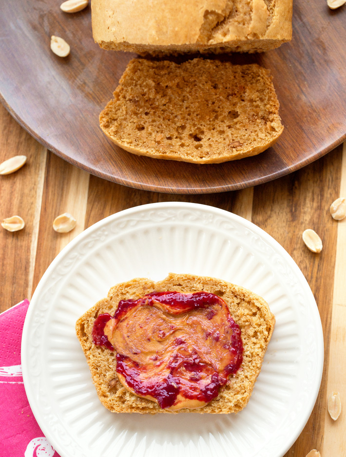 Bread With Peanut Butter And Jelly Spread