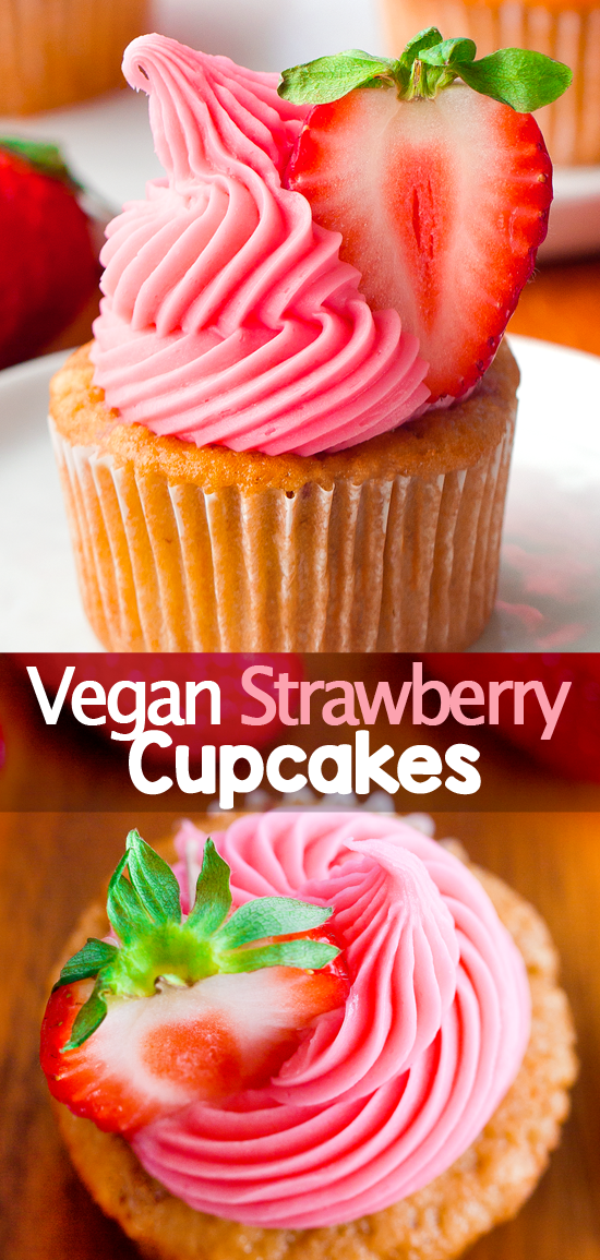 Strawberry Cupcakes With Vegan Strawberry Buttercream (Gluten Free, Egg Free)