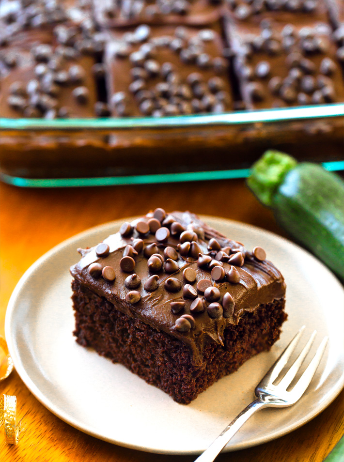 The Best Zucchini Cake With Chocolate Frosting