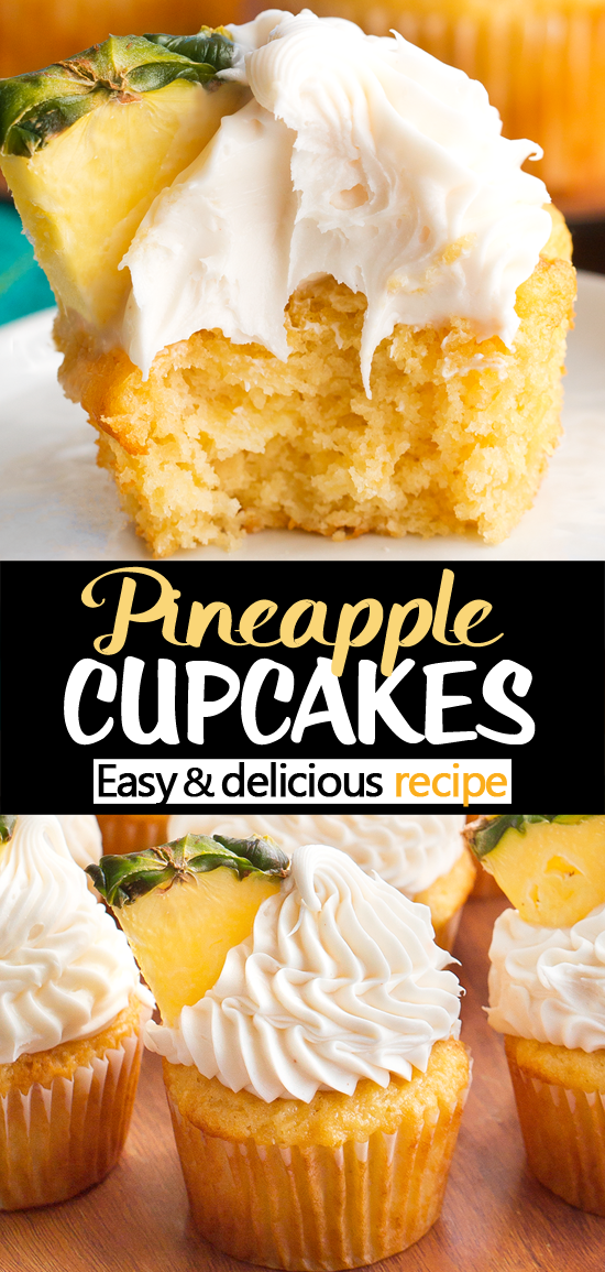 Topped Pineapple Upside Down Cupcakes