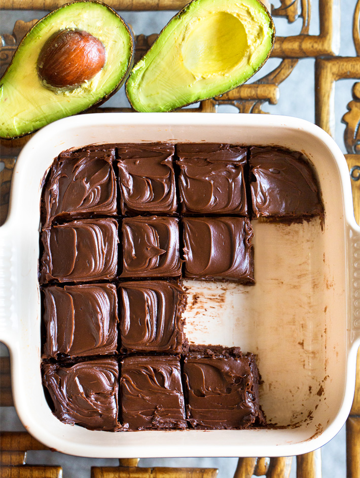 Dark Chocolate Avocado Brownies