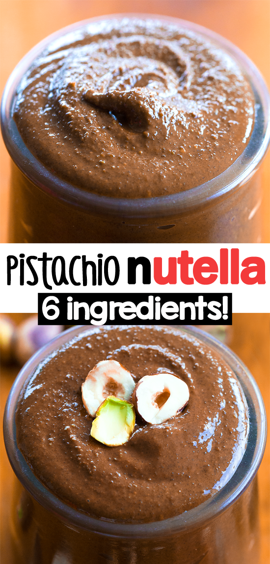 Dark Chocolate Pistachio Hazelnut Butter (Copycat Nutella Recipe)