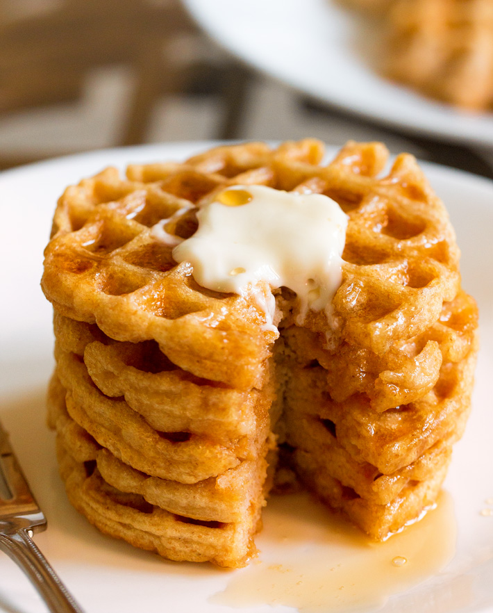 Stack of healthy waffles