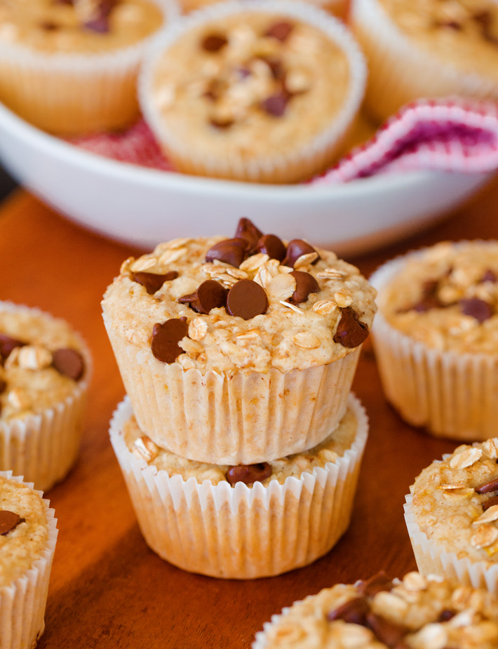 Easy Oatmeal Muffins With Chocolate Chips