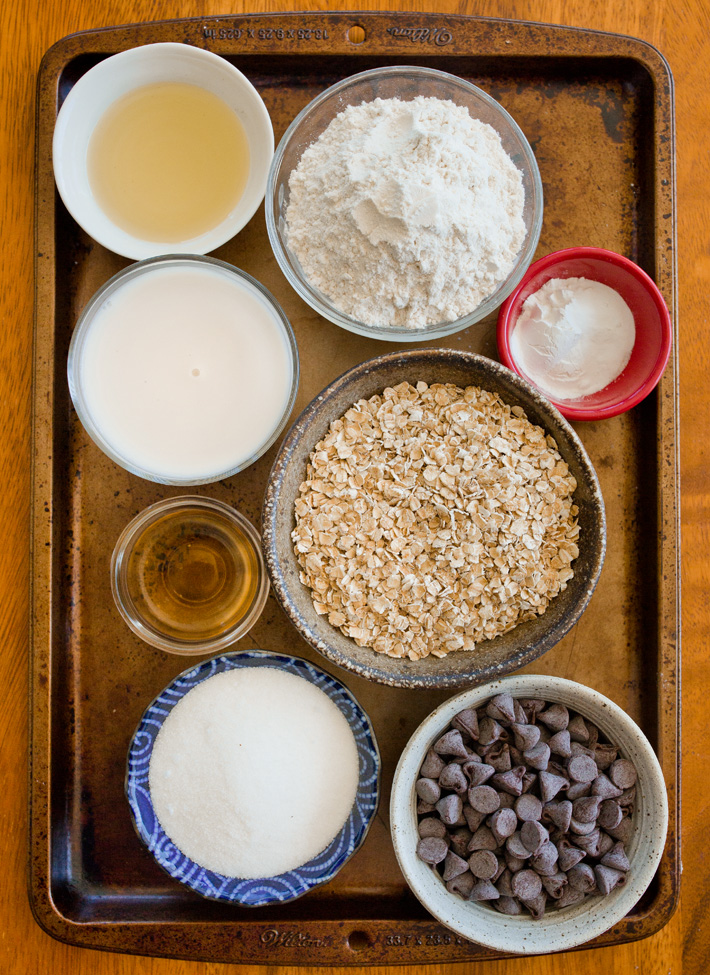 Homemade Oatmeal Muffin Ingredients