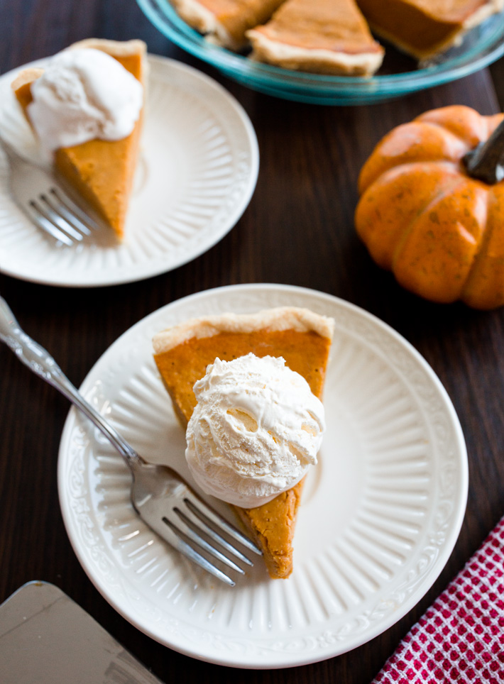 Healthy Thanksgiving or Christmas Pumpkin Pie