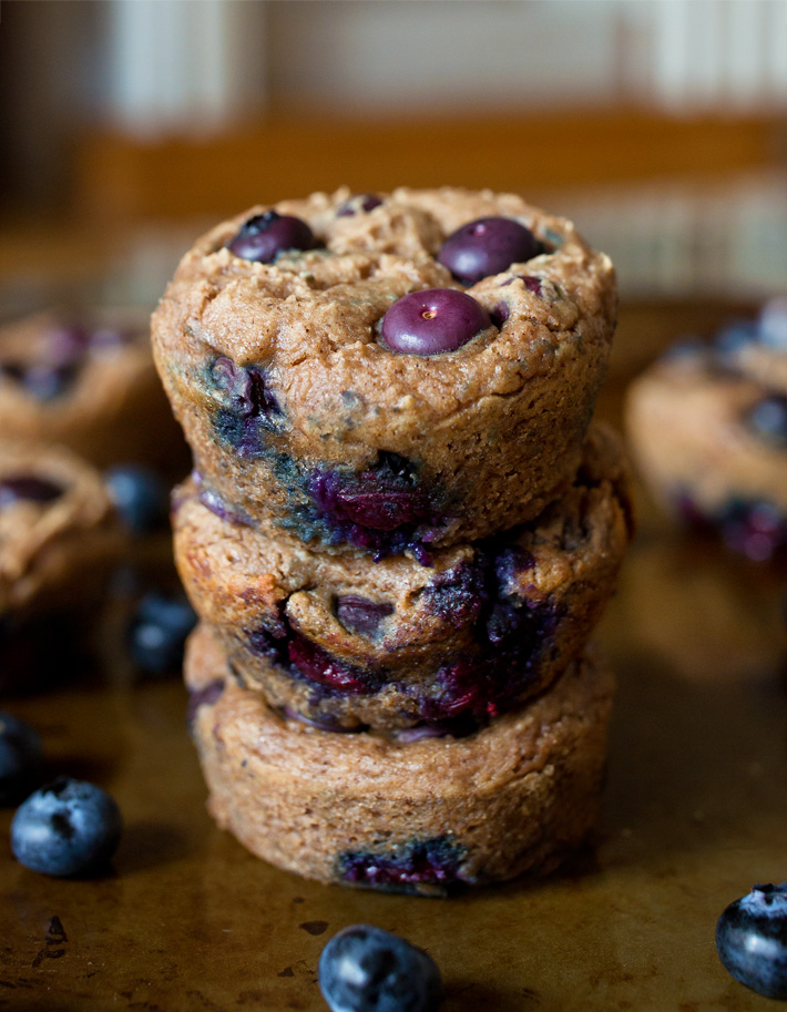 Breakfast Protein Blueberry Muffins