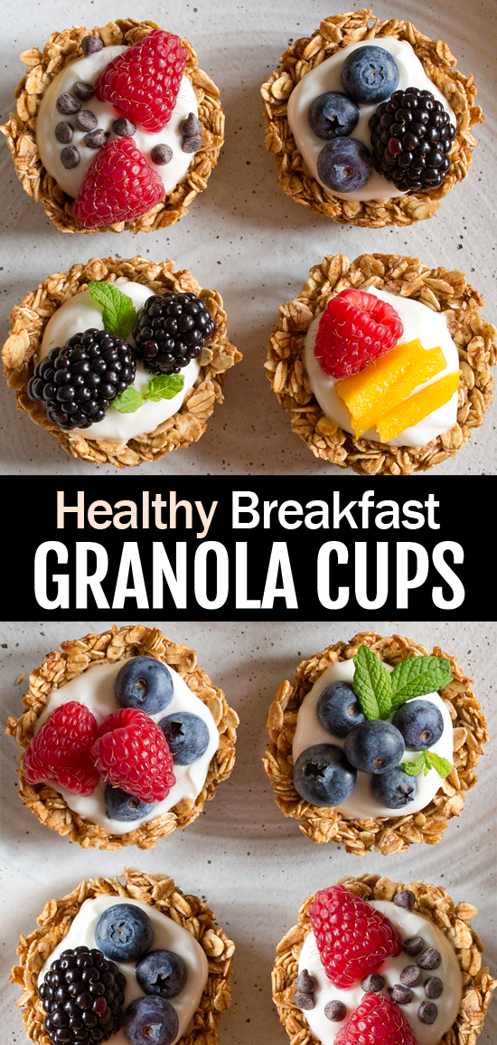 Oatmeal Breakfast Granola Cups (Vegan, Gluten Free)