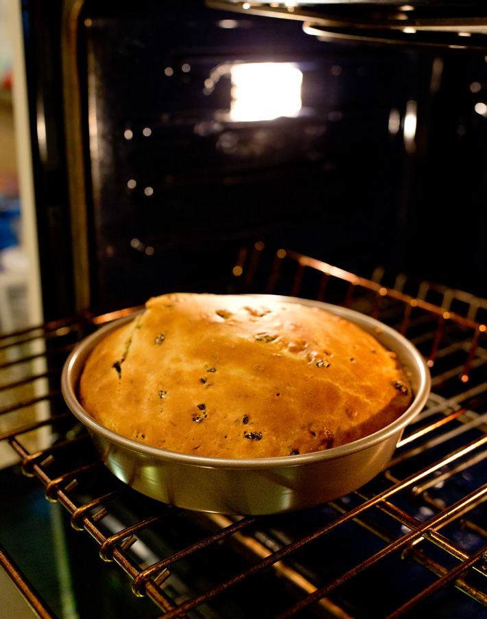 Classic Irish Soda Bread In Oven