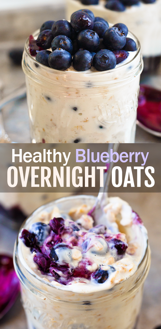 Easy Blueberry Overnight Oatmeal (Mason Jar Meal Prep Recipe)