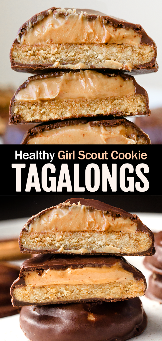 Homemade Healthy Girl Scout Cookies - Peanut Butter Tagalongs