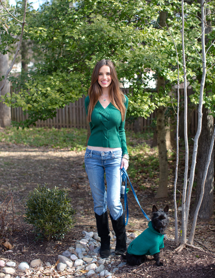 Irish Girl And Puppy