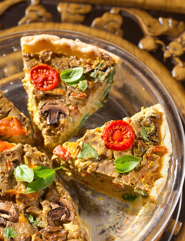 Mushroom Spinach Vegan Quiche Mushroom Spinach Vegan Quiche